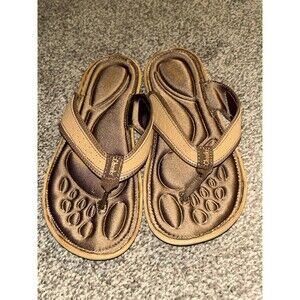 Tony Little Cheeks Fit Body Health Sandals Flip Flops Womens Size 7 Brown